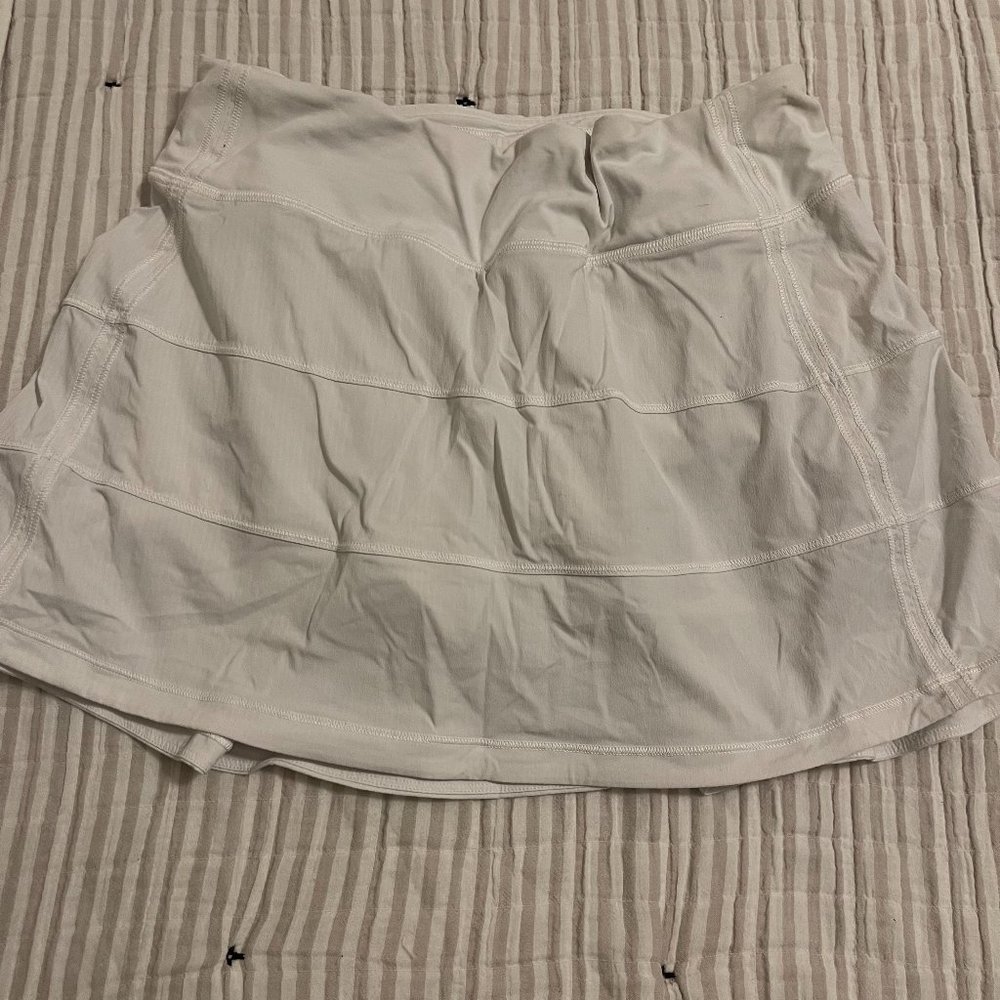 LuluLemon Pace Rival Tennis Skirt, Size 4 Tall, White